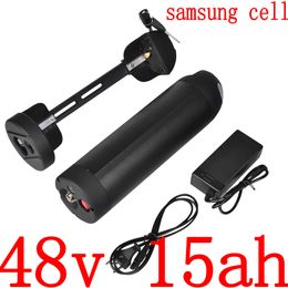 Batterie lithium-ion 48V, 500/750/1000W, 15ah, 9/12/15ah, pour vélo électrique ebike, avec cellules samsung