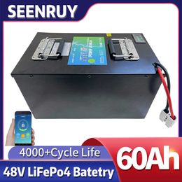 48V 60Ah LiFepo4 Lithium Battery Pack With BMS for 4000W Motorhome Electric Car Solar Energy Provide 10A Charger