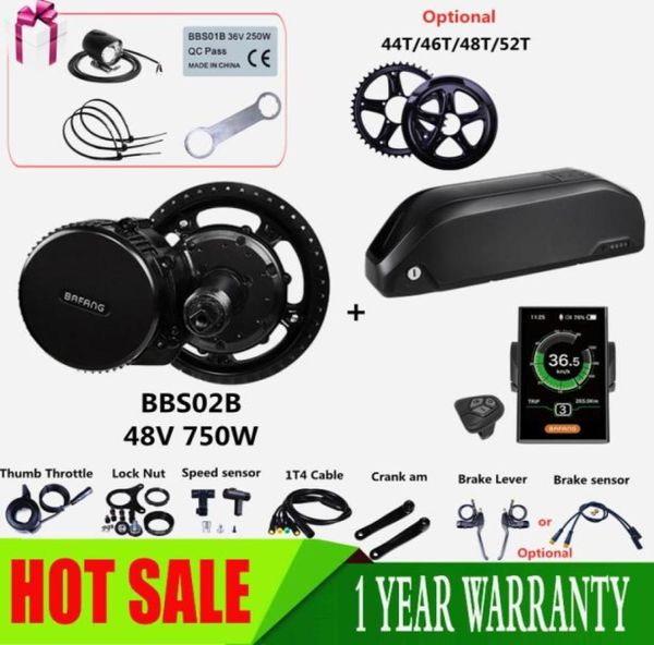 48V 750W BBS02B BBS02 Kit de moteur électrique Bafang Mid Drive With 48V 13AH 175AH DOWN TUBE Battery Charger98225237141197