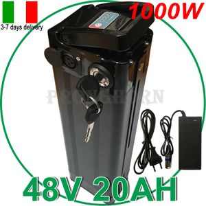 48V 8Ah 9Ah 10Ah 11Ah 12Ah 13Ah 15Ah 16Ah 20Ah Tube de siège Argent Poisson Li-ion Batterie Pour Vélo Électrique Vélo Fiets Accu Akku 48V