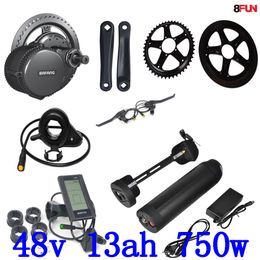 48V Bafang BBS02 750W 48V 8Fun vélo moteur électrique Kit moteur vélo électrique avec batterie 48V 13AH Conversion de vélo électrique