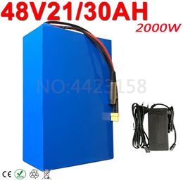 48V Batterij 48V 25Ah 2000W Elektrische Fiets Batterij 48V 20AH 22AH 25AH 30AH 35AH Lithium batterij Voor 48V500W 750W 1000W Ebike Motor