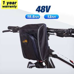 Bolsa para manillar de bicicleta eléctrica de 48V, batería 18650, paquete de PVC de iones de litio, Kit de conversión de bicicleta eléctrica, 250W, 350W, 500W, 750W, 1000W