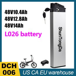 Batería de bicicleta eléctrica plegable de 48V, 10,4 Ah, 12,8 Ah, 14Ah, DCH006, 48v, baterías de bicicleta eléctrica plegables para baterías de bicicleta eléctrica LO26 20LVXD ZHENGBU