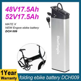 Batterie ebike pliante 48V 17.5Ah DCH009 52V 14Ah akku pour CMACEWHEEL RX20 Mate X Lankeleisi x3000plus moteur pro batteries ebike