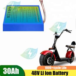48V Li Ion 30AH Batterie personnalisée Lithium BMS intégré pour électrique Scooter + Charger