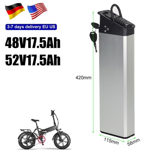 Batterie de vélo pliant électrique 48 V Mate X 17,5 Ah avec cellule Panasonic 52 V Yamee Fat Bear 750 S Batteries Ebike