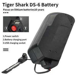 Batterie 48V Tiger shark ebike 36V 21Ah 17.5Ah batterie de vélo électrique avec cellules samsung pour moteurs 250W 500W 700W 1000W