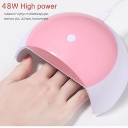 Kits de secador de uñas con lámpara LED de 48W y 15 lámparas de hielo UV para secado de esmalte de Gel, temporizador, máquina de manicura, herramientas para pulir uñas