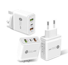 48W 45W Quick Charge QC 3.0 PD Type C USB Wall Charger EU US UK Plug Adapter mobiele Telefoon Power Delivery Charger 20W