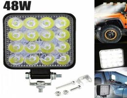 48W Auto LED-werklamp Rijden Licht Flood Spot Combo Lampen ATV Offroad SUV Truck 12V 24V Verlichting Bar Lamp Spotlight Gemodificeerde Hea3573284