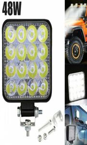 48 W voiture LED travail lumière conduite lumière projecteur Spot Combo lampes ATV Offroad SUV camion 12 V 24 V éclairage barre lampe projecteur modifié Hea4588315