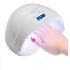 48W Nail Dryer Dual UV LED Nail Lamp Gel Polish Curing Light met Bottom Timer LCD Display Lamp Nail Art Tools Rra880