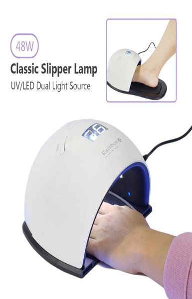 Lámpara LED de 48W UV Selector de uñas para el pie manual 2in1 Gel esmalte Curado de secado Lámpara LED LED LED Manicura Herramienta de arte de uñas L9053036