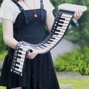 49 Key Hand Roll Elektronisch Orgel Voor Kinderen Piano Draagbare Opvouwbare Hand Roll Piano Beginner Midi Muzikaal Toetsenbord Usb Instrument nieuw