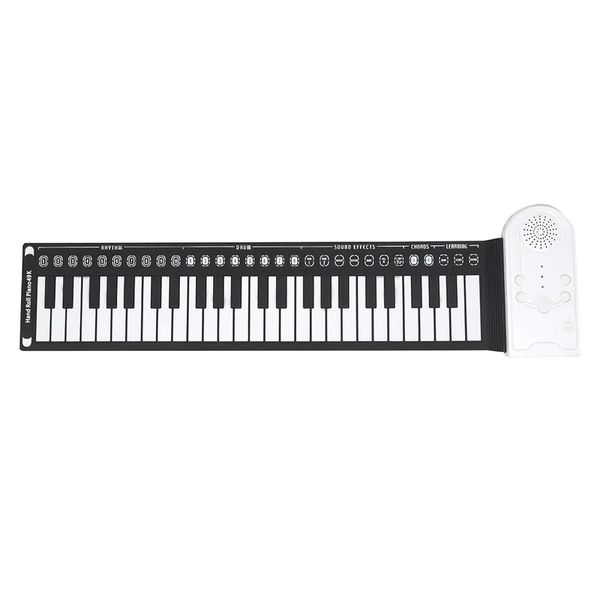 49 touches clavier numérique Flexible Roll Up Piano haut-parleur électronique main rouleau Piano clavier Instrument cadeau pour mélomane