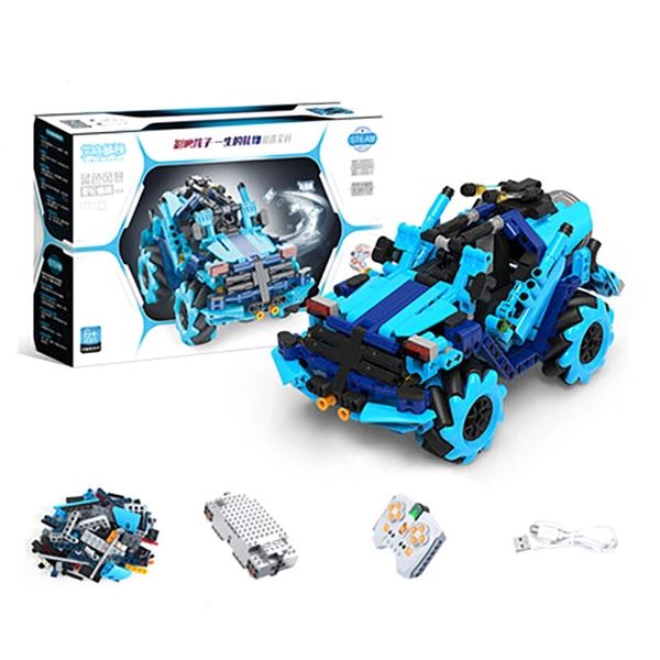 491PCS MOFUN M10 DIY DIY 2.4G Bâtiment Application programmable App / Stick Control Smart RC Robot Voiture