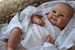 49 cm Reborn Baby Dolls Cara dulce Realista Toque real Juliette Piel 3D Múltiples capas con pelo pintado a mano Bebe Doll 240223