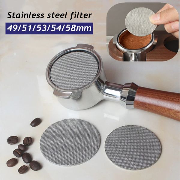 Écran de rondelle de café de 49 mm 58 mm 51 mm 54 mm 53 mm Portafilter Filtre Mesh Plate de café Screen filtre Espresso Puck Screen fabricant