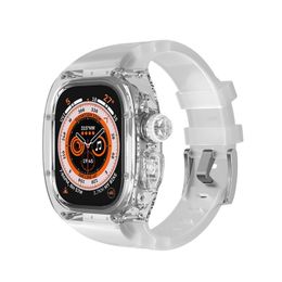 Boîtiers de montres intelligentes de taille 49 mm pour Apple Watch iWatch série 8 Montres ultra intelligentes bracelet marin Nouvelle montre de sport 49 mm boîtier de couverture de charge sans fil pour montre intelligente 168DD