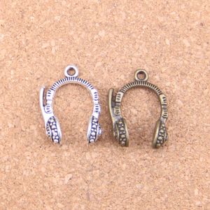 49 stks Antiek Zilver Brons Plated Oortelefoon Hoofdtelefoon Charms Hanger DIY Ketting Armband Bangle Bevindingen 25 * 18mm