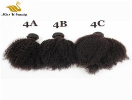 4a 4b 4c Afro Kinky Curly Human Hair Weave Bundles Virgin HairExtensions Cuticle Aligned 1020inch7572334