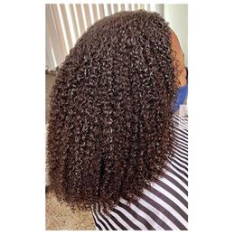4A 4B 4C Peluca de cabello humano rizado afro rizado para mujeres negras que venden pelucas de cabello humano crudo sin gluio