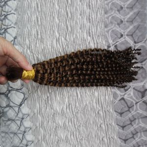 4B4C Mongoolse Afro Kinky Krullend Bulk 100G Geen inslag Menselijk Haar Bundels Mongoolse Kinky Curly Bulk Hair