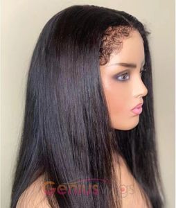 4c Arêtes Wig Hust Human Wig Straitement Invisible Transparent Full Lace Perruques Avant 4C Baby Hair Hirline 13x4 HD Lace Frontal Wigs 150% Afro-Américain Style