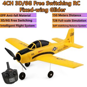 4CH 3D/6G commutation gratuite RC avion planeur à aile fixe 150M EPP matériau Anti-chute système de contrôle intelligent RC avion jouet