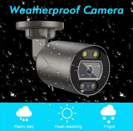 4CH 8CH Nvr 4K Poe Camera Cctv Set Video Vigilancia Kit Sistema de seguridad para el hogar al aire libre