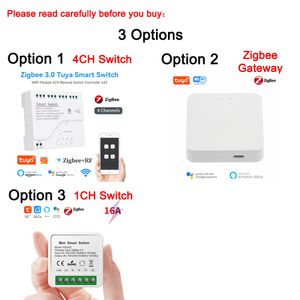 4CH Smart Light Switch Module Tuya Zigbee 85-250V Relay Smart Home App Remote Control werkt met Gateway Alexa Google Assistant