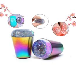 4 cm Aurora 3D Stamper Head Transfer Clear Silicone Jelly Nail Art Seal Stamping Sjabloon Printing Diy Nail Design Tools6833788