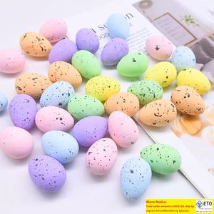 Huevos de Pascua de espuma de 4 cm, decoraciones felices de Pascua, huevos de paloma de pájaro pintados, manualidades DIY, regalo para niños, decoración del hogar, decoración de fiesta de Pascua mínima