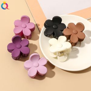 Accesorios para el cabello con cinta mate de 4cm, pinza para el pelo esmerilada con garra, horquillas de flores, horquillas de plástico de caramelo de primavera, pasadores bonitos para la cabeza 1840