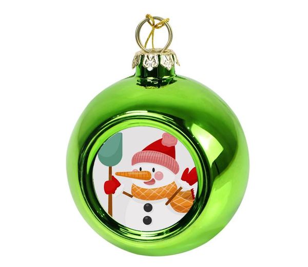 4 cm sublimation boule de Noël ornements incassable arbre de Noël bricolage ornements blancs colorés suspendus pour la décoration de fête artisanat 6 couleurs SN328
