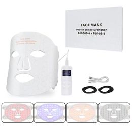 4 Kleuren LED Rood Licht Gezichtsmasker 240 LED Infrarood NIR Lichttherapie voor Facial SPA Foton Draai Huidverjonging Vochtbalans Oliecontrole