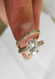 4 kleuren prinses luxe voorstel trendy sprankelende ronde geslepen zirkoon ring set vrouwen briljant glanzende stenen trouwringen tienermeisjes3607449
