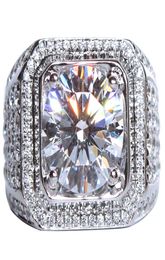 4ct Lab Sona Diamond Ring 925 Bijoux en argent sterling anneaux de bande de mariage pour hommes GIED 4043799