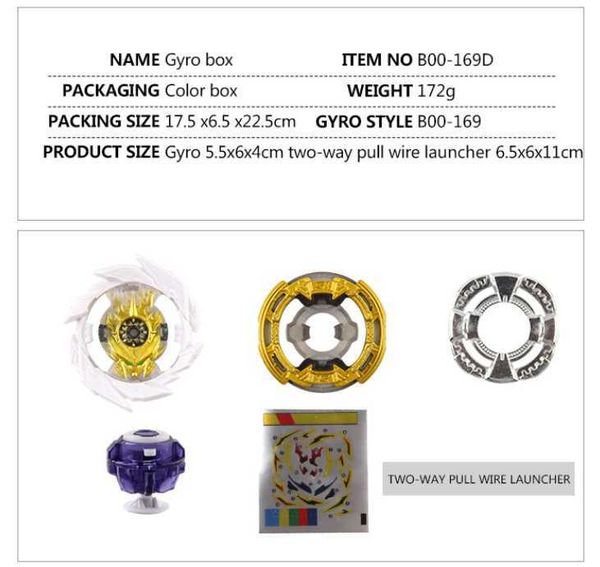 4D Beyblades B-X TOUPIE BURST BEYBLADE SPINNING TOP Popping Screw extragrande Uranus B00-169 aleación Gyro juguetes para niños