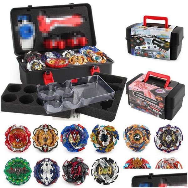 4D Beyblades Beyblade Fidget Spinner 12Pc / Box Burst Metal Fusion Arena Bey Blade Launcher Spinning Top Juguetes para niños Drop Delivery G Dh3Wb