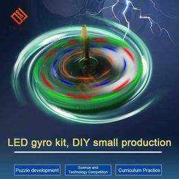 4D Beyblades DIY Electronic Kit LED Gyroscope DIY Laskit Roterende lamp Interne component Diy Electronic Sorting Project (batterijvrij) S245283