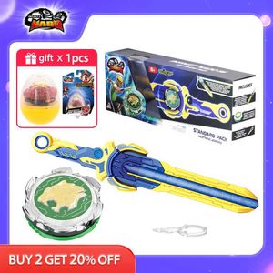 4D Beyblades Infinite Nado 6 Package standard Lightning Luopard Luminal Metal Rotation Top Gyroscope et monstre ICON Lancette d'épée Anime Childrens Toy Q240430