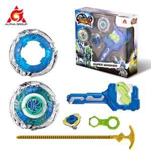 4D Beyblades Infinity Nado 3 Athletic Series-Super Whisker Spinning Top Gyro con punta de acrobacia intercambiable Lanzador de anillo de metal Anime Kid Toy 231204
