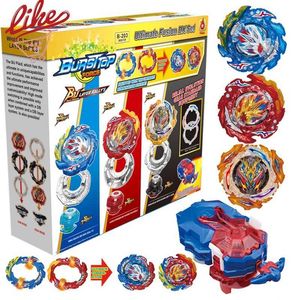 4D Beyblades Laike Bu Bey B-203 Ultimate Fusion DX Set 3 pièces Top rotatif avec boîte de démarrage personnalisée Ensemble de jouets pour enfants Q240430