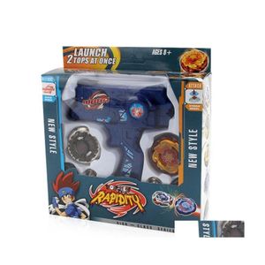 4D Beyblades Set 2 unids Burst Metal Fusion Toys con lanzador Mango Venta Bey Blade para regalo de juguete infantil 201217 Drop Entrega Regalos Clase Dhoaf