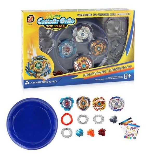 4D Beyblades TOUPIE BURST BEYBLADE SPINNING TOP XD168-6 B100 Gyro Toys Spin Arena Metal Launcher Set