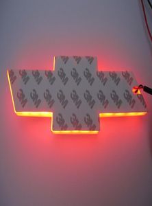 4D auto led embleem 170x55 mm logo led licht wit blauw rood Achter symbolen badges7315352