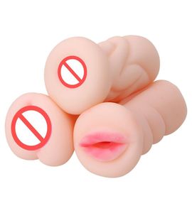 4d réaliste de la gorge profonde masturbatrice masturbatrice en silicone toys pour les hommes Vagin artificiel bouche anale érotique sexe j00075099317