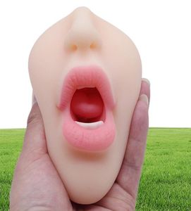 4d réaliste de la gorge profonde masturbatrice masturbatrice silicone artificiel bouche buccale anale sexe oral jouet érotique sex toys for hommes se masturbate q09084425